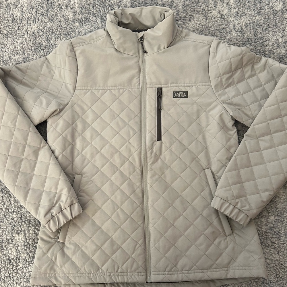 AFTCO Quilted Jacket in Light Gray